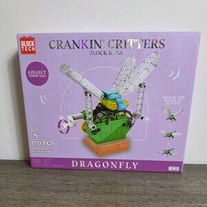 NEW Crankin' Critters Block Bugs:  Dragonfly Block Tech 170 Pieces Unopened